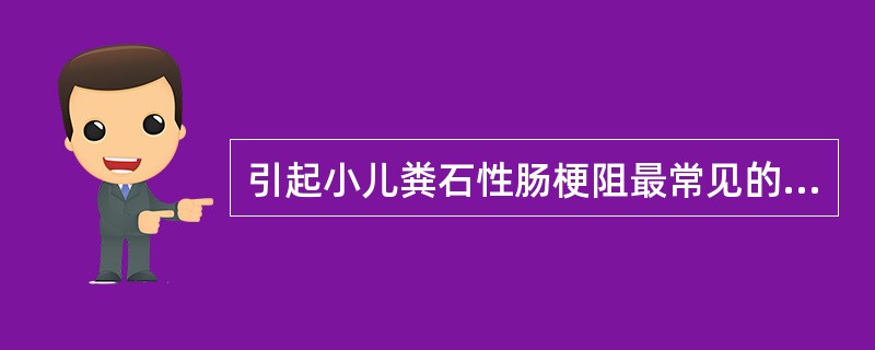 引起小儿粪石性肠梗阻最常见的食物为()。