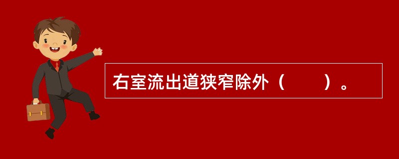 右室流出道狭窄除外（　　）。