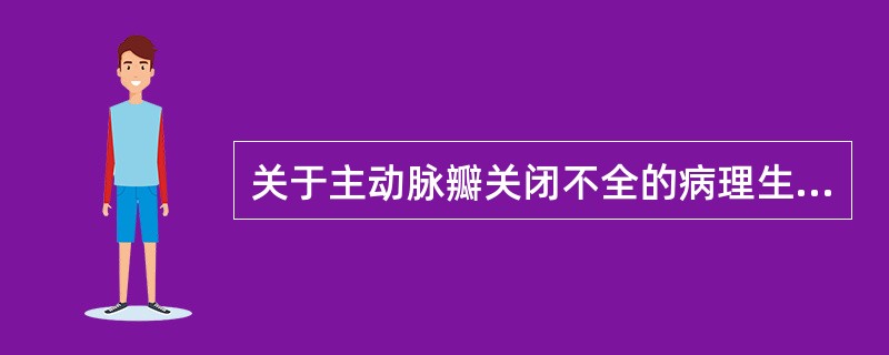 关于主动脉瓣关闭不全的病理生理改变，下列哪项是错误的