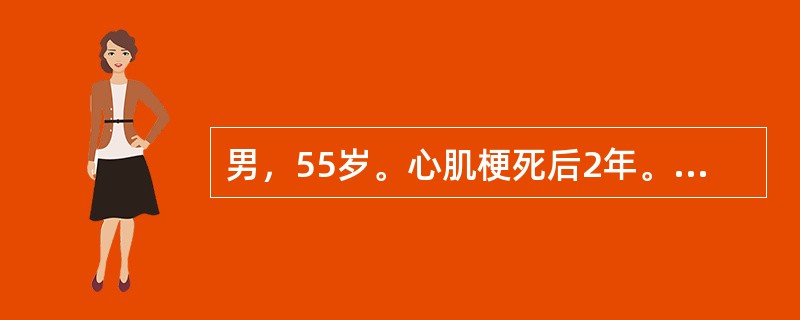 男，55岁。心肌梗死后2年。无心前疼疼痛表现，1个月来反复发作心悸。心电图提示频发室性早搏、二联律。冠状动脉造影提示，前降支100%阻塞，心尖部大室壁瘤形成，内有附壁血栓。下列哪项治疗最恰当？（　　）