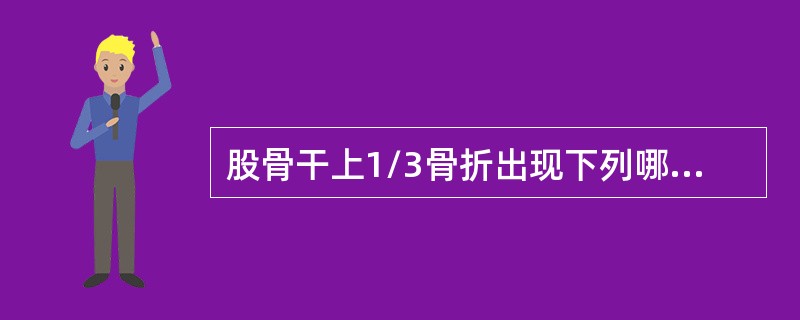 股骨干上1/3骨折出现下列哪种畸形