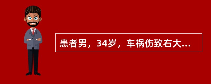 患者男，34岁，车祸伤致右大腿肿胀、疼痛、畸形，伴活动受限1天。查体：右大腿肿胀，中部可见明显成角畸形，骨擦感，足背动脉可扪及，踝关节活动正常。该患者最可能的诊断为