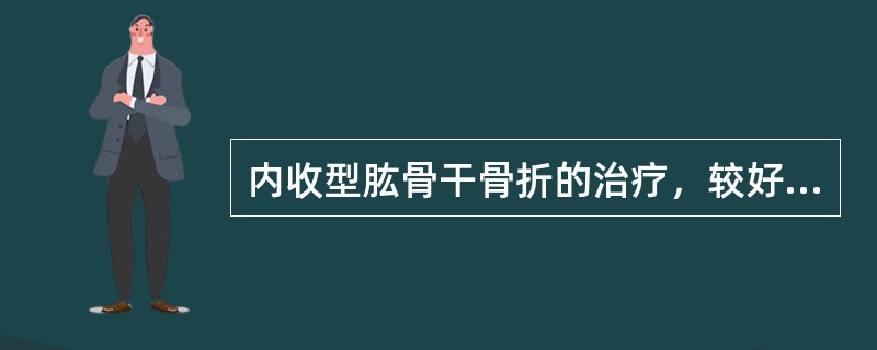 内收型肱骨干骨折的治疗，较好的选择是