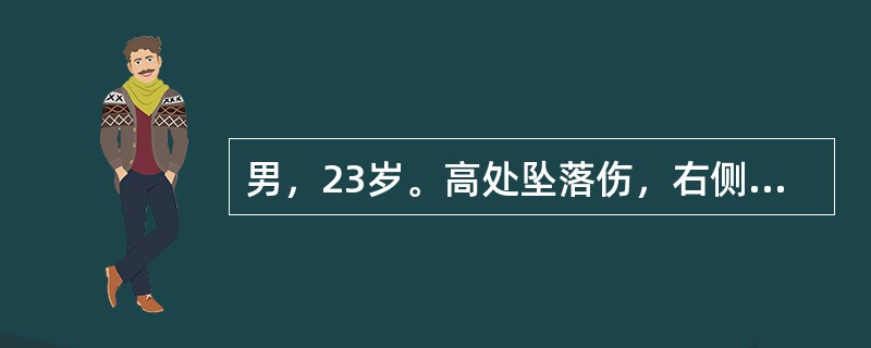 男，23岁。高处坠落伤，右侧臀部着地，疼痛伴运动障碍并有休克表现。在抗休克的同时，为确定骨折部位急需进行的检查是（　　）。