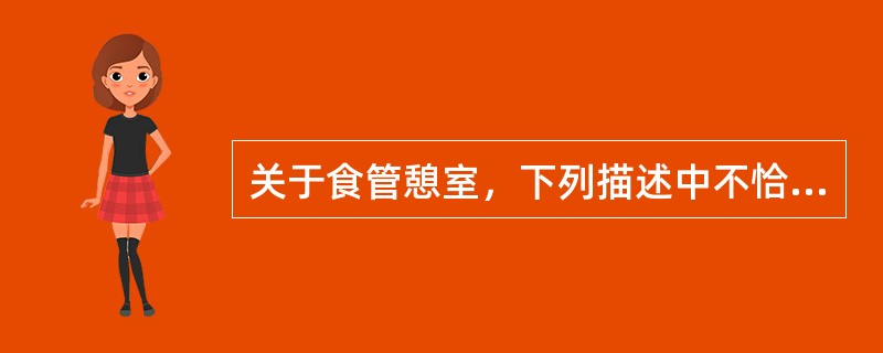 关于食管憩室，下列描述中不恰当的是哪一项？（　　）