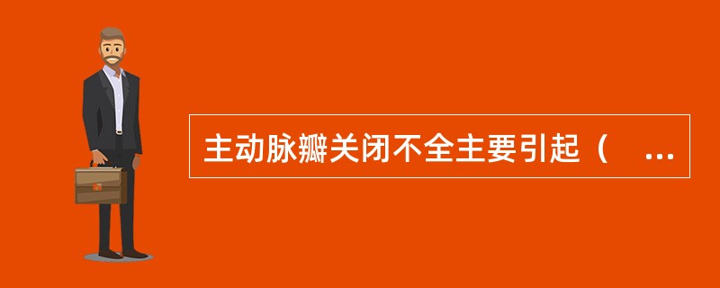 主动脉瓣关闭不全主要引起（　　）。