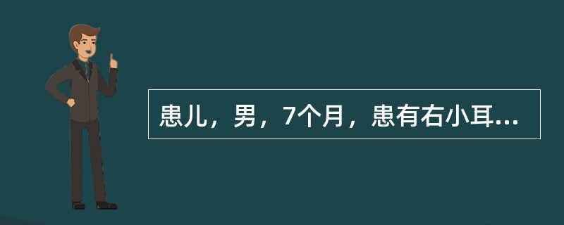 患儿，男，7个月，患有右小耳畸形，左耳完全正常。下列哪种处理最为适宜？（　　）