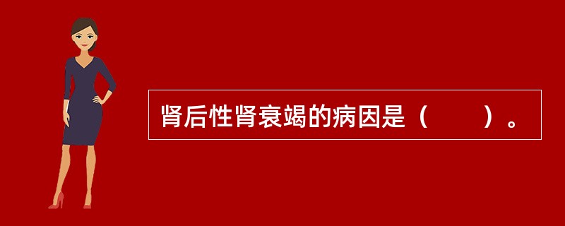 肾后性肾衰竭的病因是（　　）。