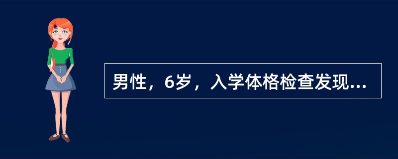 男性，6岁，入学体格检查发现心脏杂音，初步诊断为动脉导管未闭症。（　　）