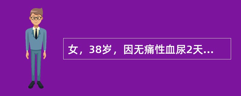 女，38岁，因无痛性血尿2天就诊，尿常规检查，红细胞满视野/HP，经止血药物治疗后尿色转清。B超：膀胱内2.5cm×3cm占位，提示肿瘤或血块。根据膀胱肿瘤的临床表现，下列描述哪项不恰当？（　　）