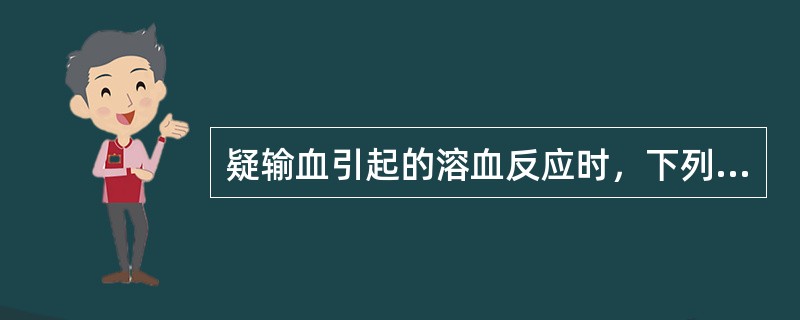 疑输血引起的溶血反应时，下列哪项处理措施不恰当?（　　）