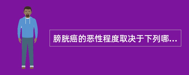 膀胱癌的恶性程度取决于下列哪项？（　　）