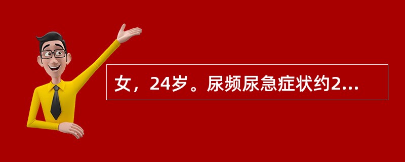 女，24岁。尿频尿急症状约2年，有明确的终末血尿。尿常规检查：脓细胞（＋＋＋），红细胞（＋）。尿细菌培养阴性，IVU：左肾未显影，左肾区可见斑片状高密度阴影，右肾盂肾盏显示光滑，有轻度积水，诊断应为（