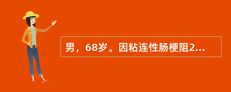 男，68岁。因粘连性肠梗阻24小时行剖腹探查术，术中发现肠系膜与腹壁之间形成粘连带压迫肠管，松解粘连带后见肠管血运良好，关腹。术后6小时发生休克，腹部检查无明显压痛部位，最可能的原因是（　　）。