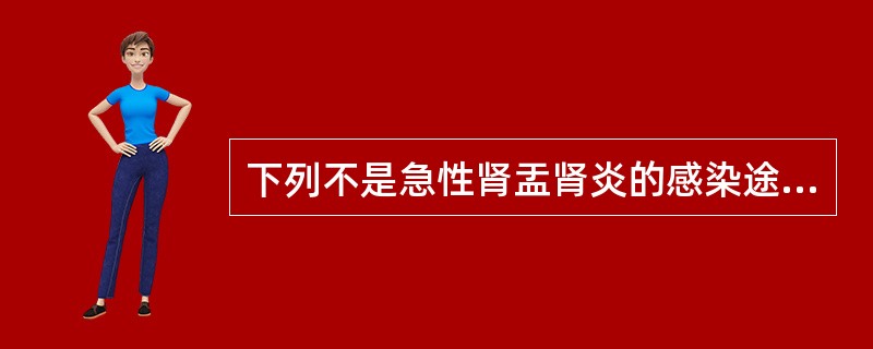 下列不是急性肾盂肾炎的感染途径的是（　　）。