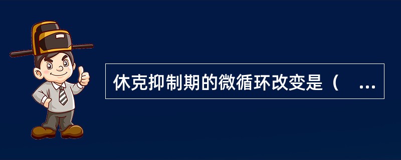 休克抑制期的微循环改变是（　　）。