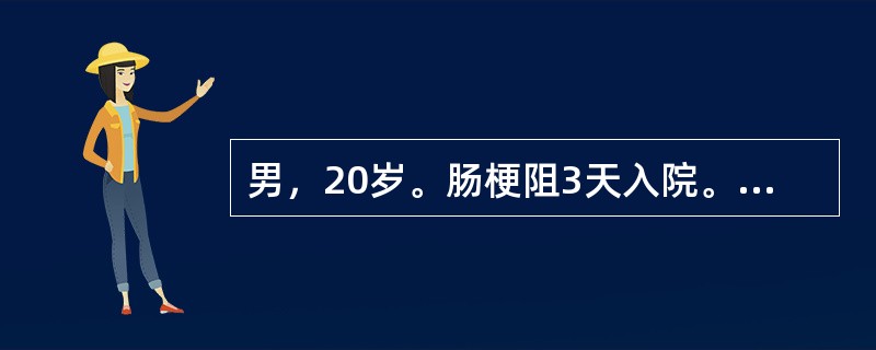 男，20岁。肠梗阻3天入院。查体：呼吸28次/分，血压75/60mmHg，血清钠130mmol/L，钾3mmol/L，C02CP19mmol/L。目前的诊断中，应除外（　　）。