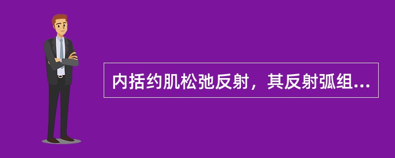 内括约肌松弛反射，其反射弧组成为（　　）。