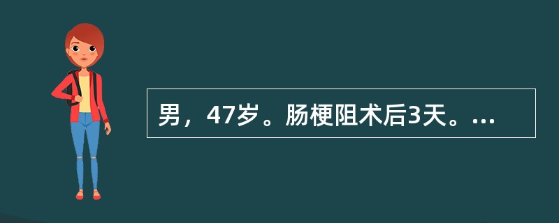 男，47岁。肠梗阻术后3天。实验室检查：血清[Na＋]130mmol/L，[K＋]3mmol/L，[C1-]98mmol/L，BUN8mmol/L。应考虑与下列无关的因素是（　　）。