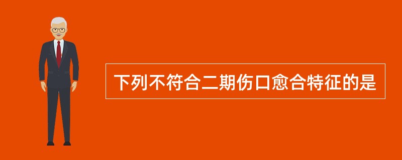 下列不符合二期伤口愈合特征的是