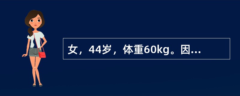 女，44岁，体重60kg。因幽门梗阻5天住院。实验室检查；血清钠128mmol/L。患者水和钠代谢紊乱属于（　　）。