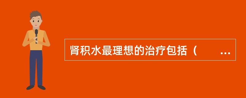 肾积水最理想的治疗包括（　　）。