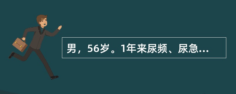 男，56岁。1年来尿频、尿急、尿痛，有时尿浑浊，伴终末血尿，一般抗生素治疗无效。尿检：白细胞40～50个，红细胞20～30个/HP，最适宜的检查方法是（　　）。