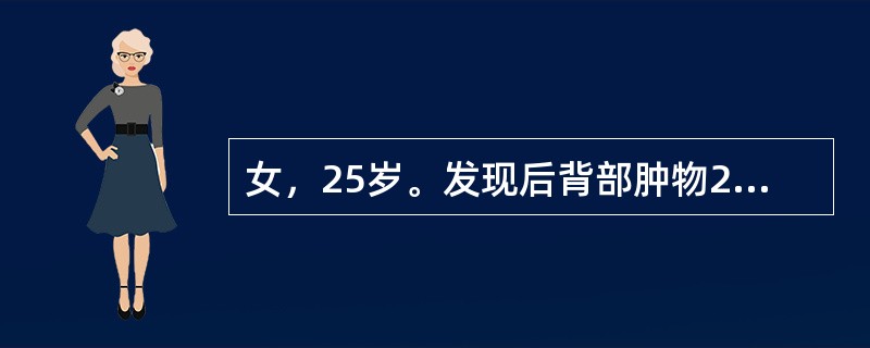 女，25岁。发现后背部肿物2年，肿物明显增大，伴疼痛1周。查体：背部右侧可见一直径3cm大小肿物，与表皮有粘连，表面红肿，皮温增高，压痛明显，有波动感。诊断考虑为（　　）。