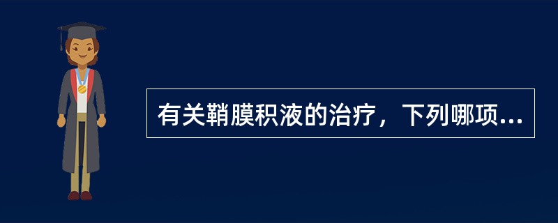 有关鞘膜积液的治疗，下列哪项措施疗效最不理想？（　　）