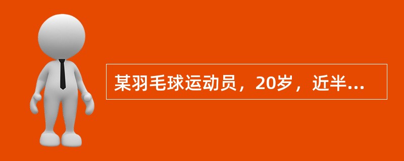 某羽毛球运动员，20岁，近半年来右肘部外侧疼痛，运动后加剧，检查时右肘外侧压痛，但肘关节功能正常。最可能的诊断为（　　）。