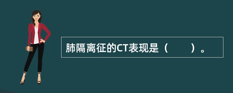 肺隔离征的CT表现是（　　）。