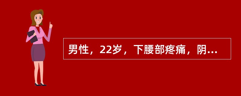 男性，22岁，下腰部疼痛，阴雨天加重近1个月，同时伴有部活动不便，并逐渐累及胸部。初步诊断应考虑为（　　）。