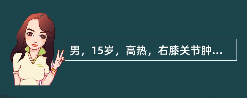 男，15岁，高热，右膝关节肿痛6天。膝关节穿刺抽出脓液。最宜采用的治疗措施是（　　）。