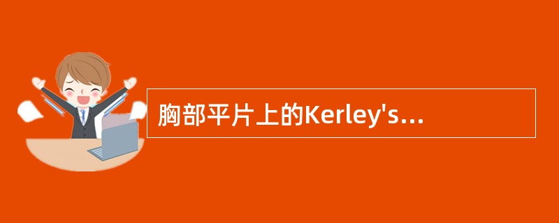 胸部平片上的Kerley'sB线指的是（　　）。