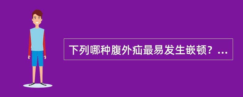 下列哪种腹外疝最易发生嵌顿？（　　）