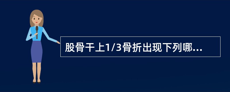 股骨干上1/3骨折出现下列哪种畸形？（　　）