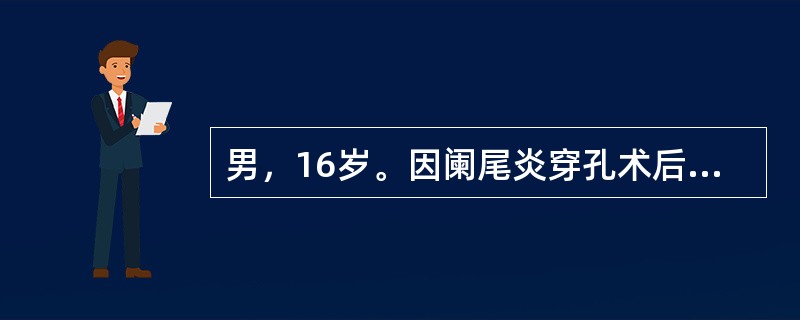男，16岁。因阑尾炎穿孔术后持续发热半个月。右上腹及右肋缘下疼痛，并向右肩部放射，摄片示右侧胸腔积液。考虑诊断是（　　）。
