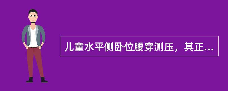 儿童水平侧卧位腰穿测压，其正常值应该为（　　）。