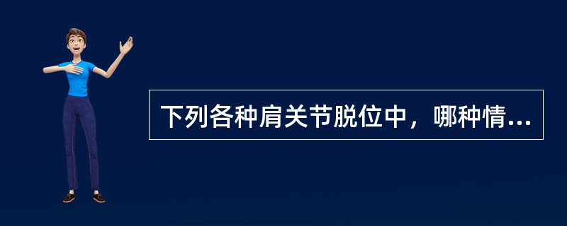 下列各种肩关节脱位中，哪种情况最常见？（　　）