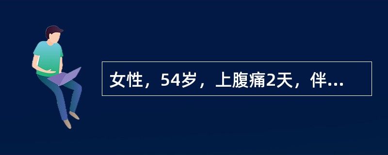 女性，54岁，上腹痛2天，伴恶心、呕吐，腰背痛。查体：左上腹部有压痛，反跳痛，肌紧张，肠鸣音弱。血常规白细胞18×109/L，尿淀粉酶512索氏单位。腹平片：横结肠胀气，左膈肌抬高。下列何项为该病人发