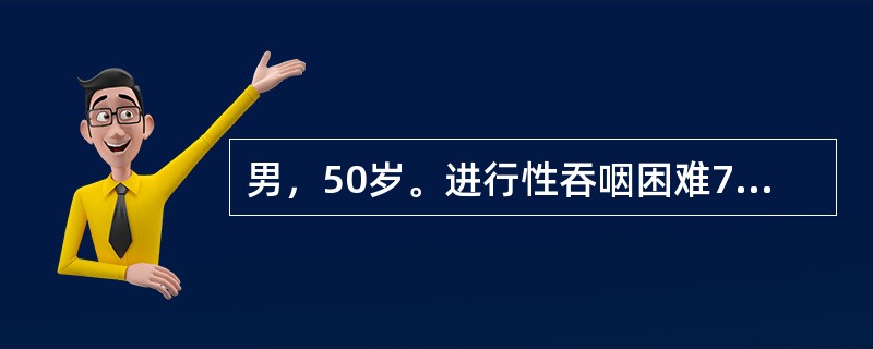 男，50岁。进行性吞咽困难7个月，近20天只能进少量牛奶。查体：消瘦，脱水，锁骨上可触及肿大淋巴结。X线食管钡剂检查示食管中段有8cm长不规则充盈缺损，黏膜不规整，上段食管轻度扩张。首选下列哪项治疗方