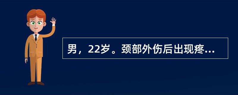 男，22岁。颈部外伤后出现疼痛，四肢感觉运动正常，X线检查：颈椎无骨折及脱位。未做任何治疗，于伤后1个月渐有右上肢麻木无力，考虑为迟发性脊髓损伤。最主要是下了哪项原因？（　　）