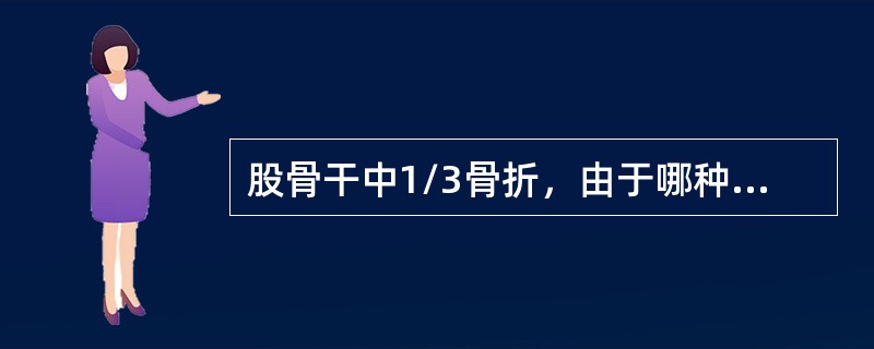 股骨干中1/3骨折，由于哪种肌的牵拉，常使骨折向外侧成角？（　　）