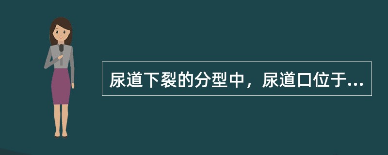 尿道下裂的分型中，尿道口位于阴茎根部与阴囊交界处时属于（　　）。