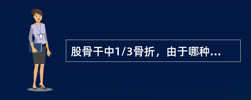 股骨干中1/3骨折，由于哪种肌的牵拉，常使骨折向外侧成角？（　　）