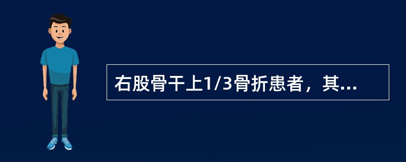 右股骨干上1/3骨折患者，其牵引治疗时的最佳体位是（　　）。