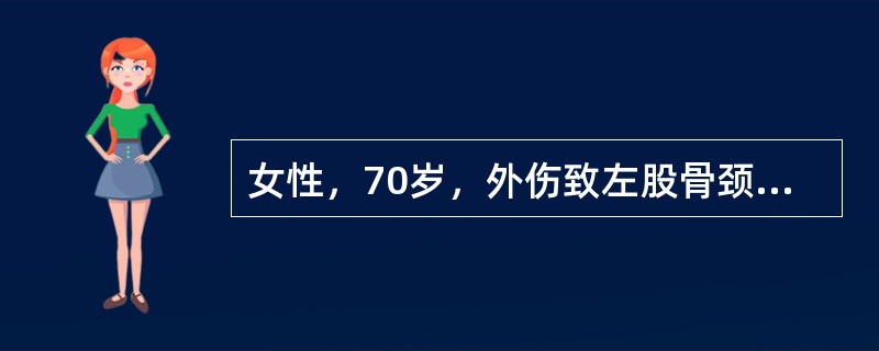 女性，70岁，外伤致左股骨颈骨折。体检最可能发现的是（　　）。