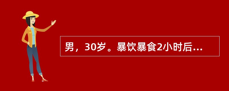 男，30岁。暴饮暴食2小时后发生上腹部剧烈疼痛，并向腰背部放射，伴恶心呕吐，呕吐物为胃内容物，吐后腹痛不缓解。8小时后急诊。下列哪项检查最有助于诊断？（　　）。