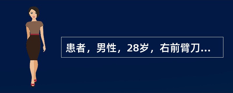 患者，男性，28岁，右前臂刀割伤，检查发现垂腕畸形，掌指关节不能主动伸直。下列处理方法中，不正确的是（　　）。