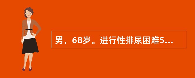 男，68岁。进行性排尿困难5年，因尿潴留留置导尿3次，1年前测残余尿量100ml。查体：下腹膨隆，浊音界在脐下2指，右侧腹股沟区有一包块，肿块突入阴囊，可以还纳。首选下列哪项治疗措施？（　　）